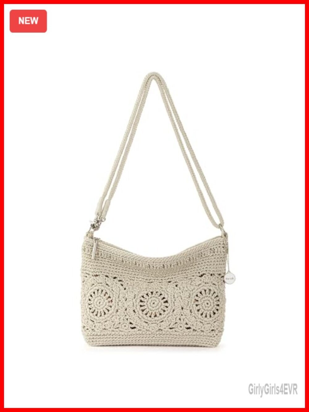 Hand-Crochet Convertible Crossbody Purse 3-in-1 Wristlet Clutch with Detachable